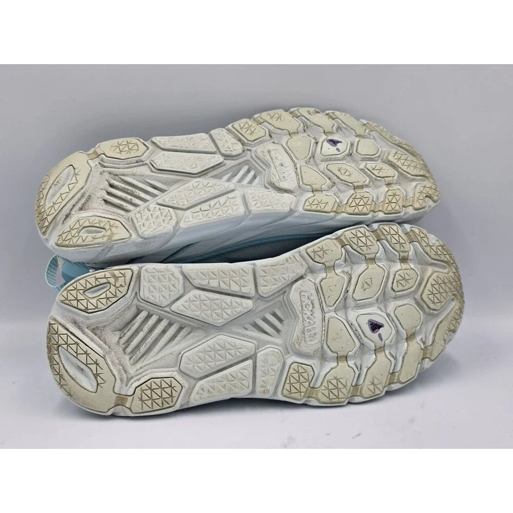Hoka One One Clifton 6 W Women's Size 9.5 Running Walking Shoes Light Blue White